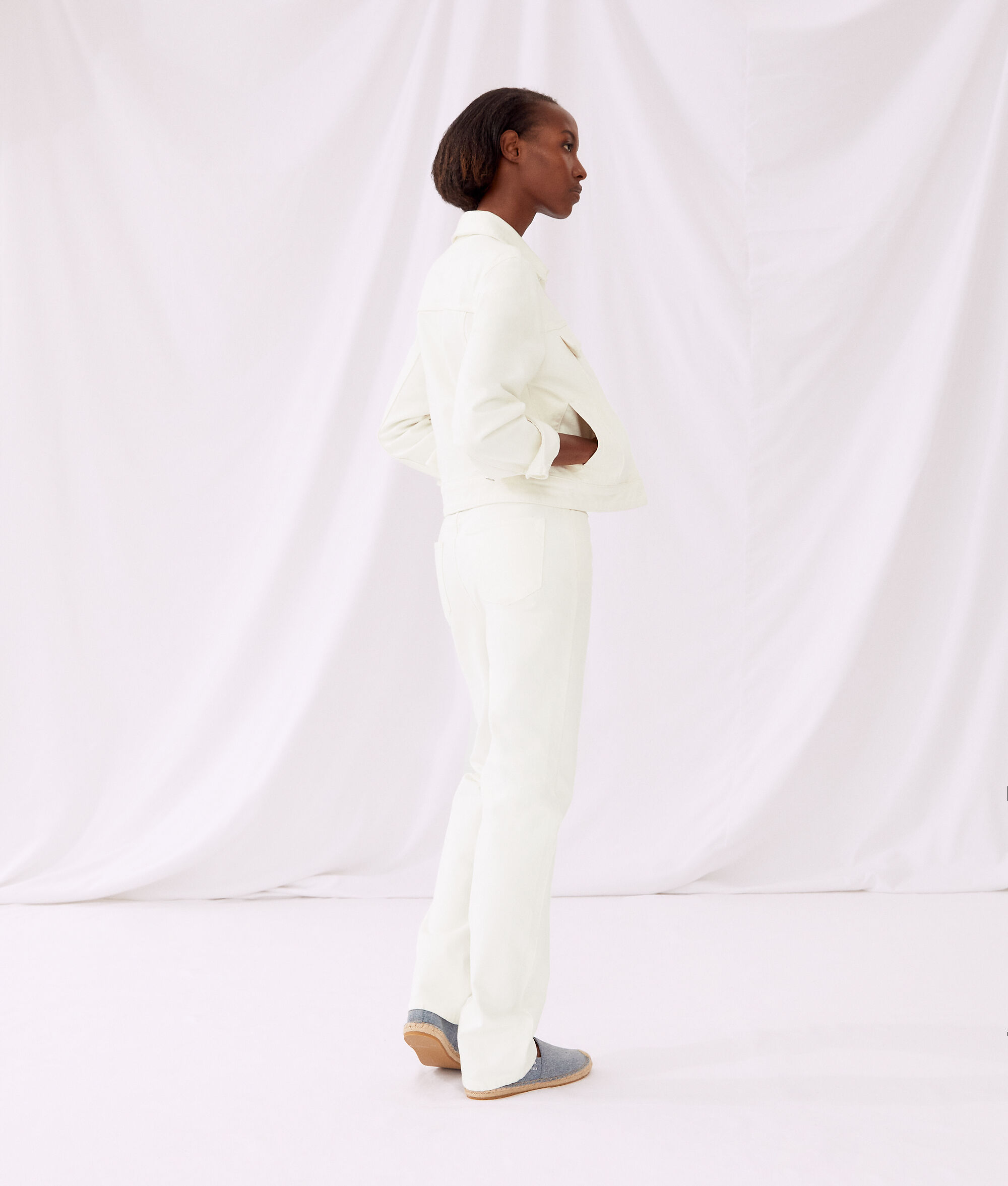VESTE EN JEAN BLANC KARL X AMBER VALLETTA