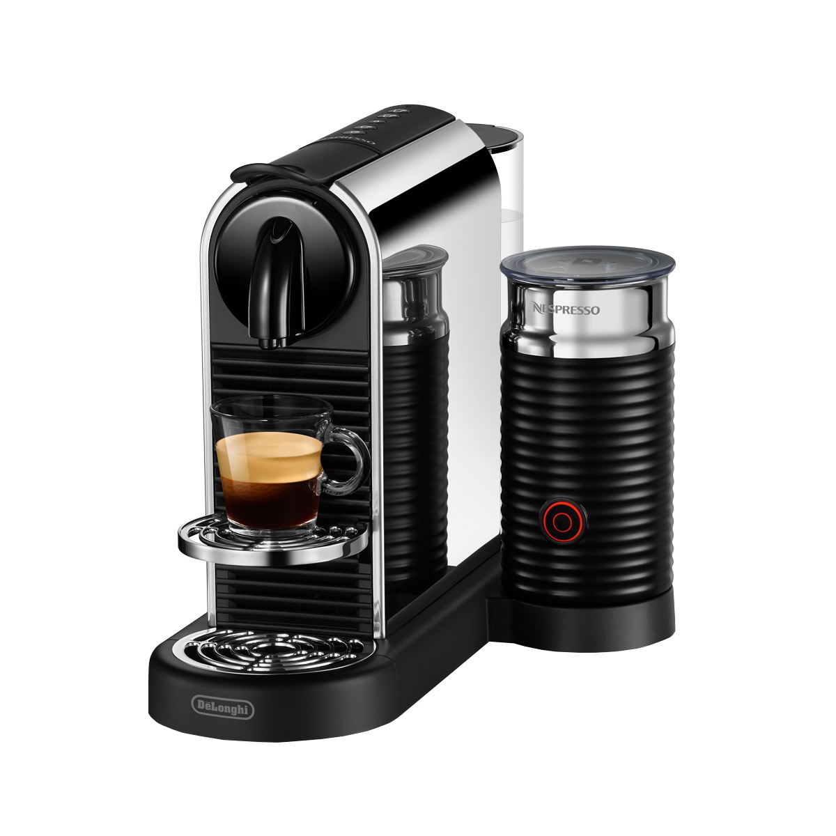 Nespresso CitiZ & Milk kaffemaskin av Delonghi EN330M (plat. stål)