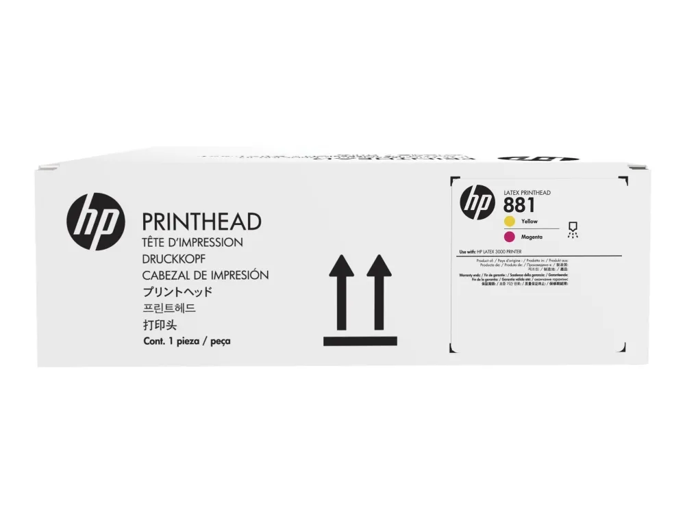HP 881 - Gul, magenta - original - printhoved - for Latex 1500, 3000, 3100, 3200, 3500, 3600