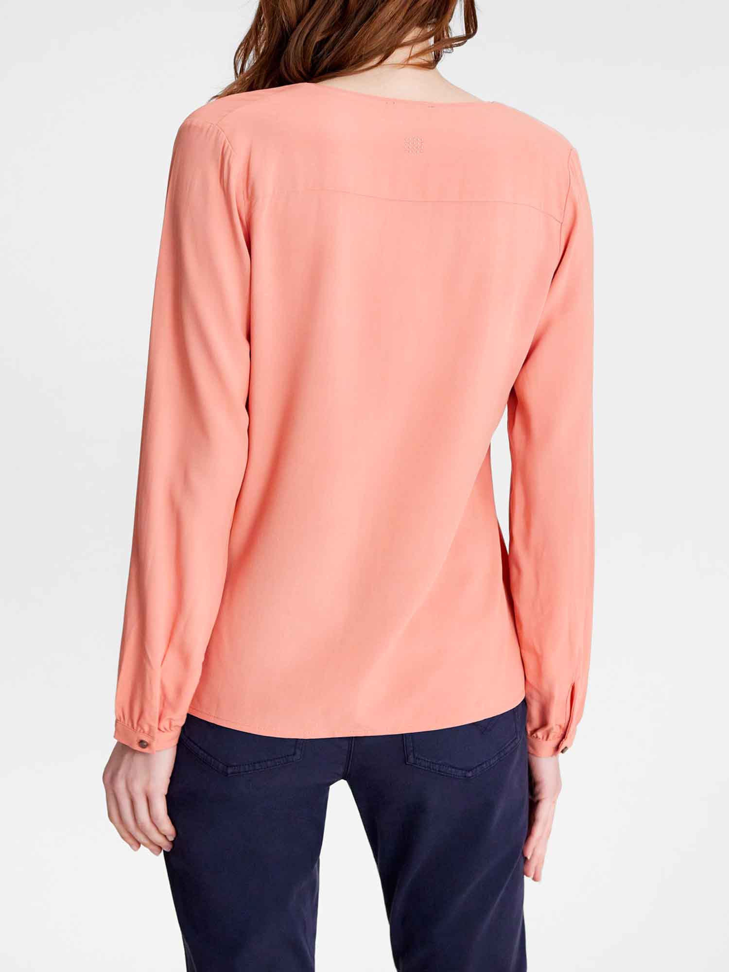 Blouse Femme Col V Rose