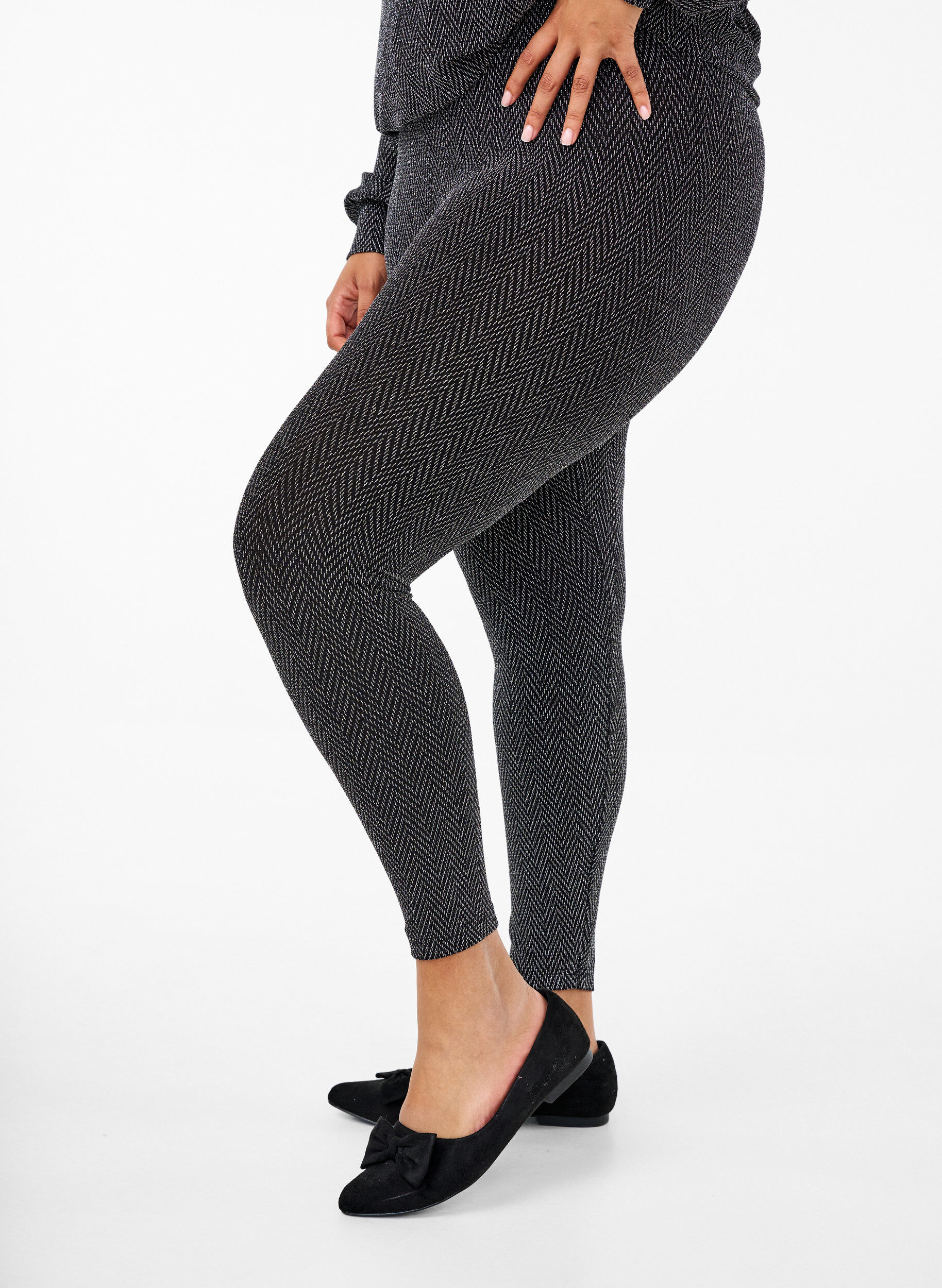 Leggings med glimmer mønster