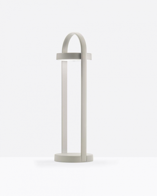 Pedrali Giravolta tafellamp H50 LED oplaadbaar grijs
