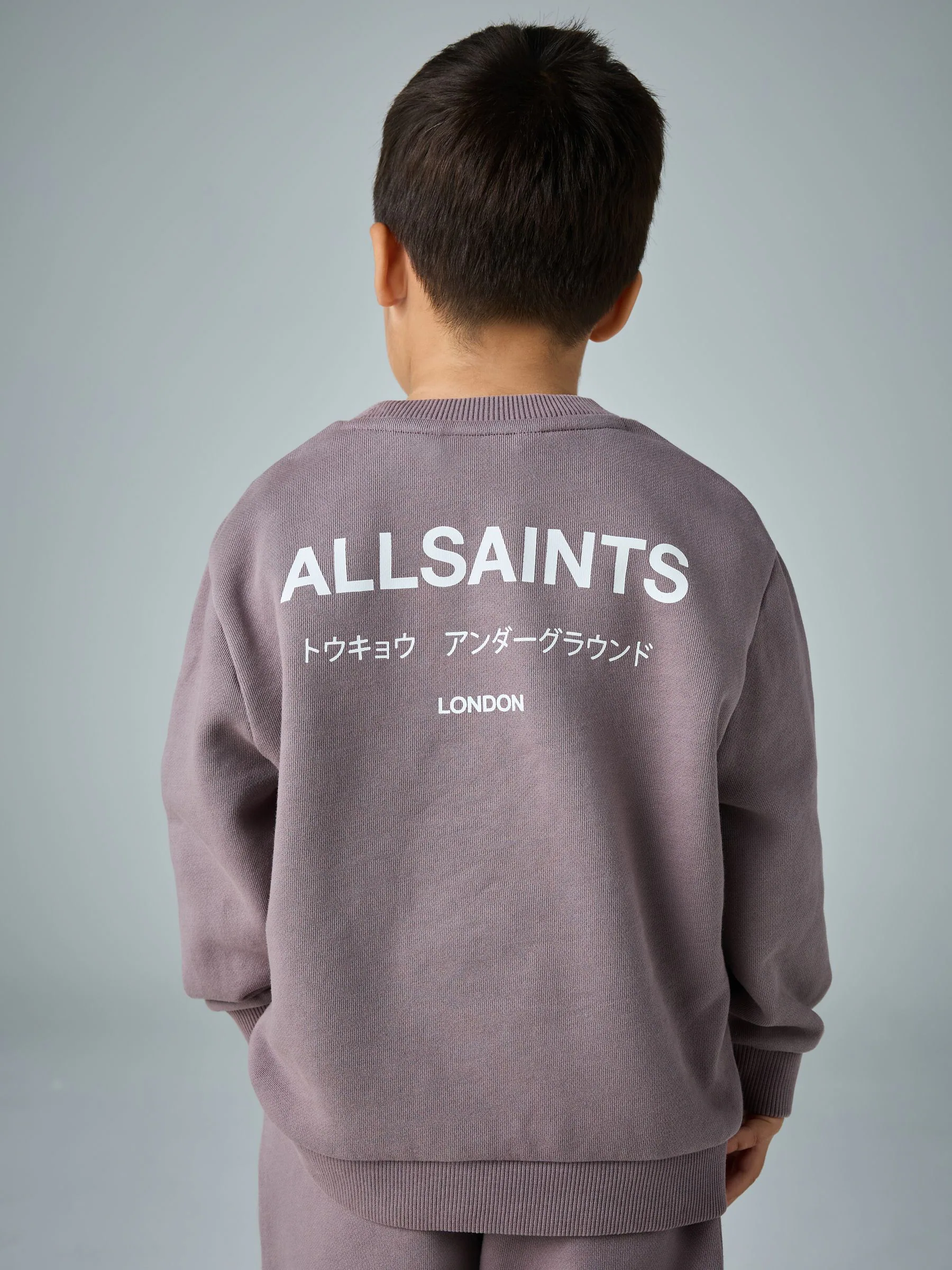Paars met wassing - smALLSAINTS Underground Oversized Younger Boys Sweatshirt and Joggers Set