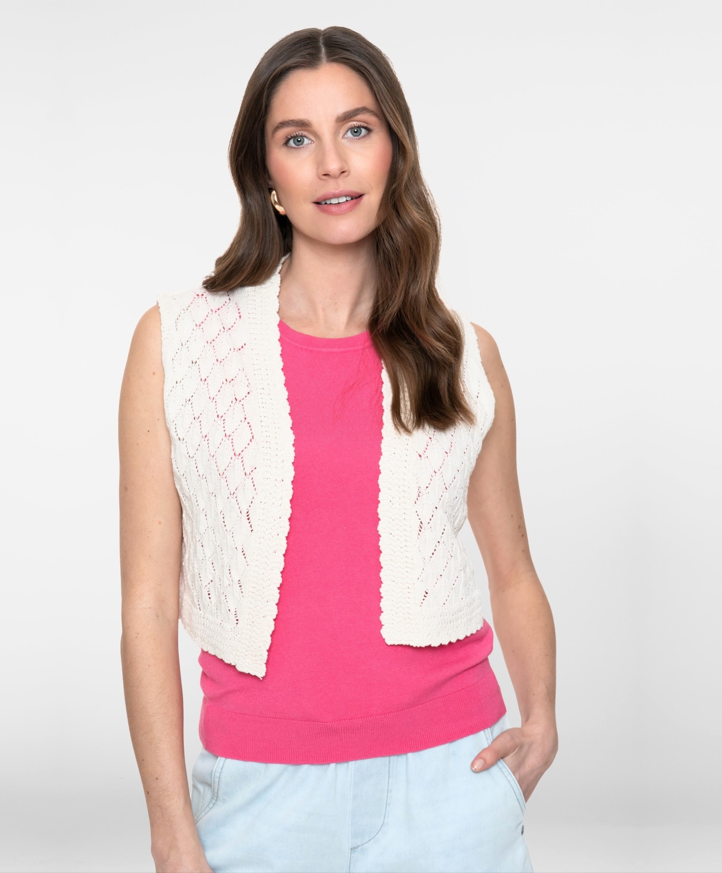 Geisha Dames gilet ecru