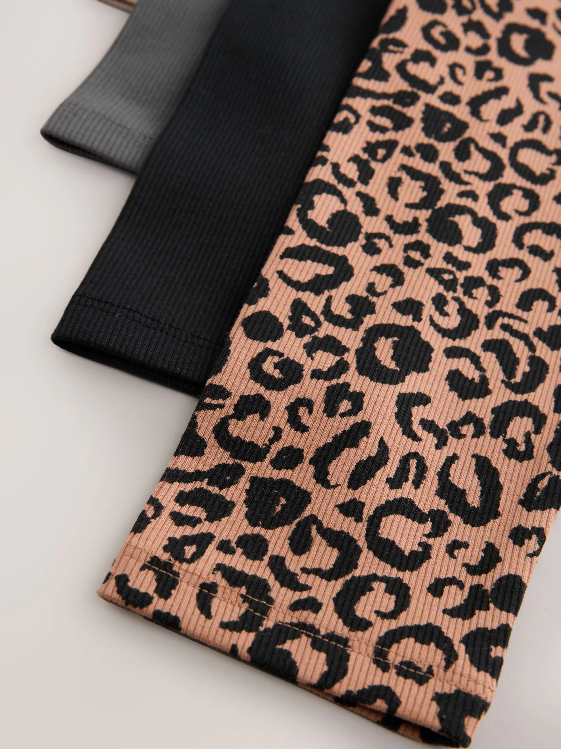 Dierenprint/neutraal - Verpakking van 5 geribbelde leggings (3-16jaar)