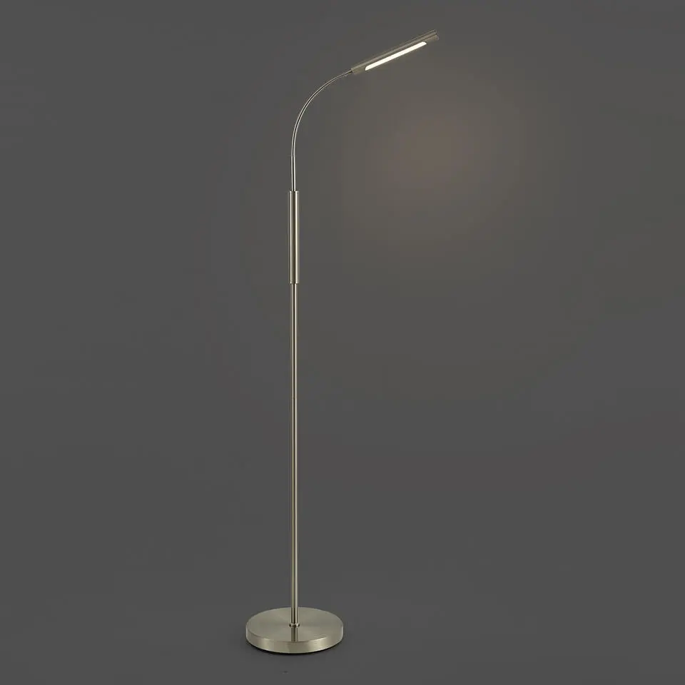 Qazqa vloerlampen statler zilverkleurig geïntegreerde led