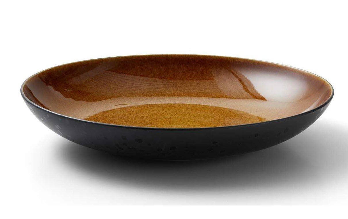 Schale 40 cm, 1 Stück, Schwarz/AmberSchalen