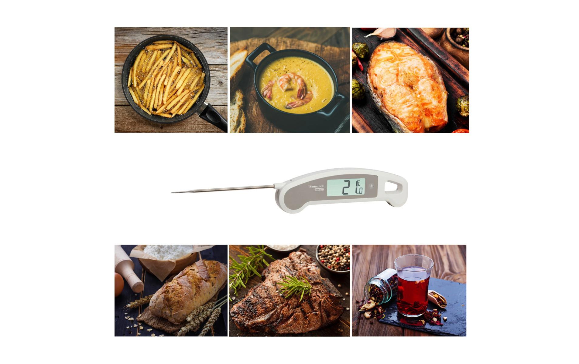 Einstichthermometer THERMO JACK GOURMET, WeissProfi Küchenthermometer