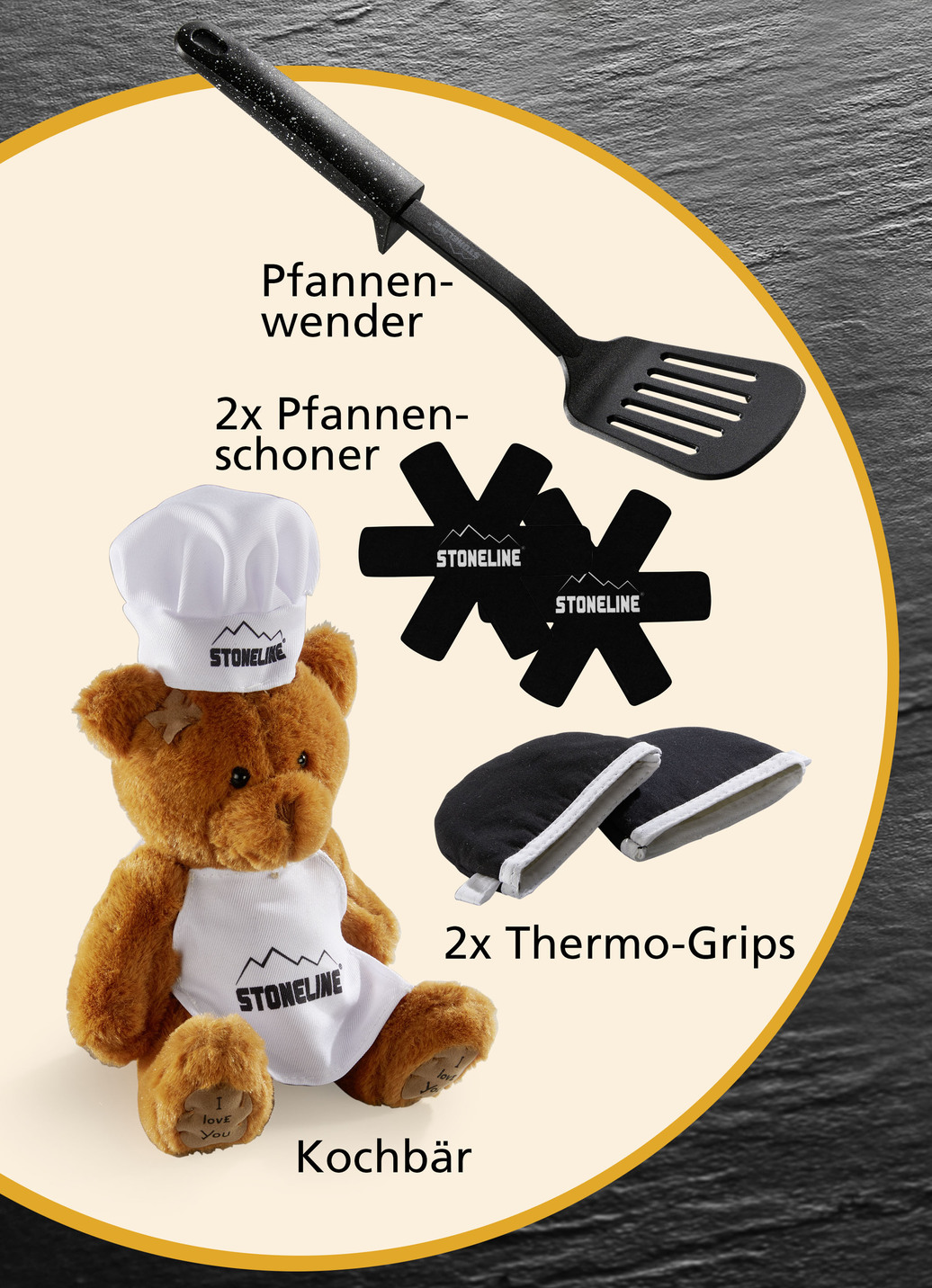 STONELINE® Kochtopf-Set, 15-teilig