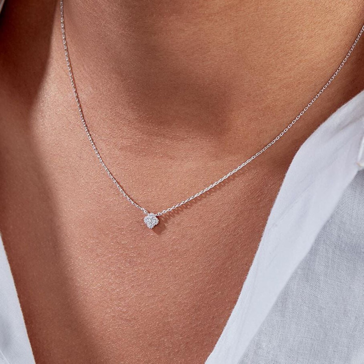 Collier ras de cou Agatha Beloved argent