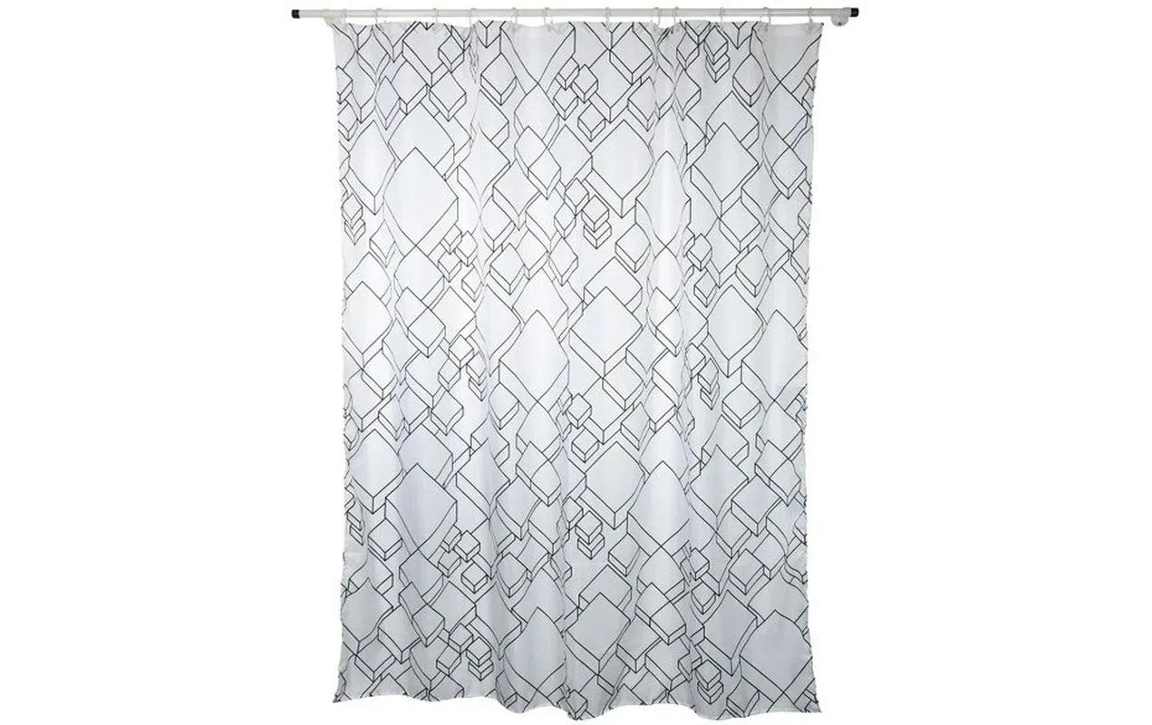 Duschvorhang Peer 180 x 180 cm, WeissAnti-Schimmel Badevorhang