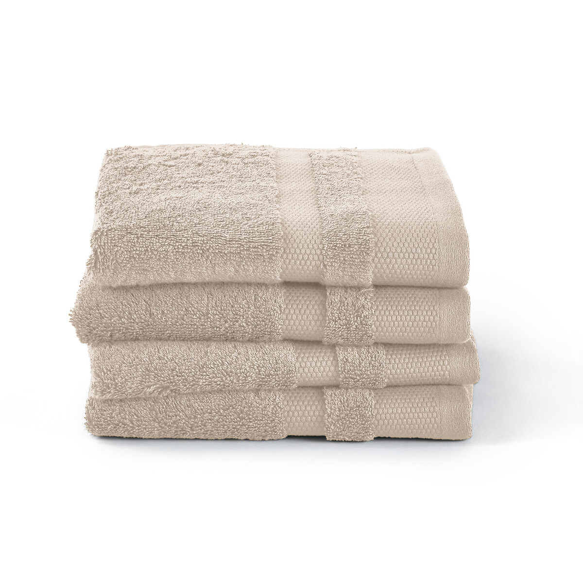 LA REDOUTE INTERIEURS<br>Conjunto de 4 toalhas de mão em algodão penteado, Kheops