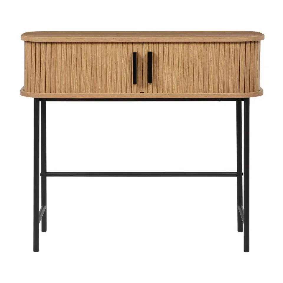 BRADLEY - Sidetable - Lichthout/Zwart - MDF