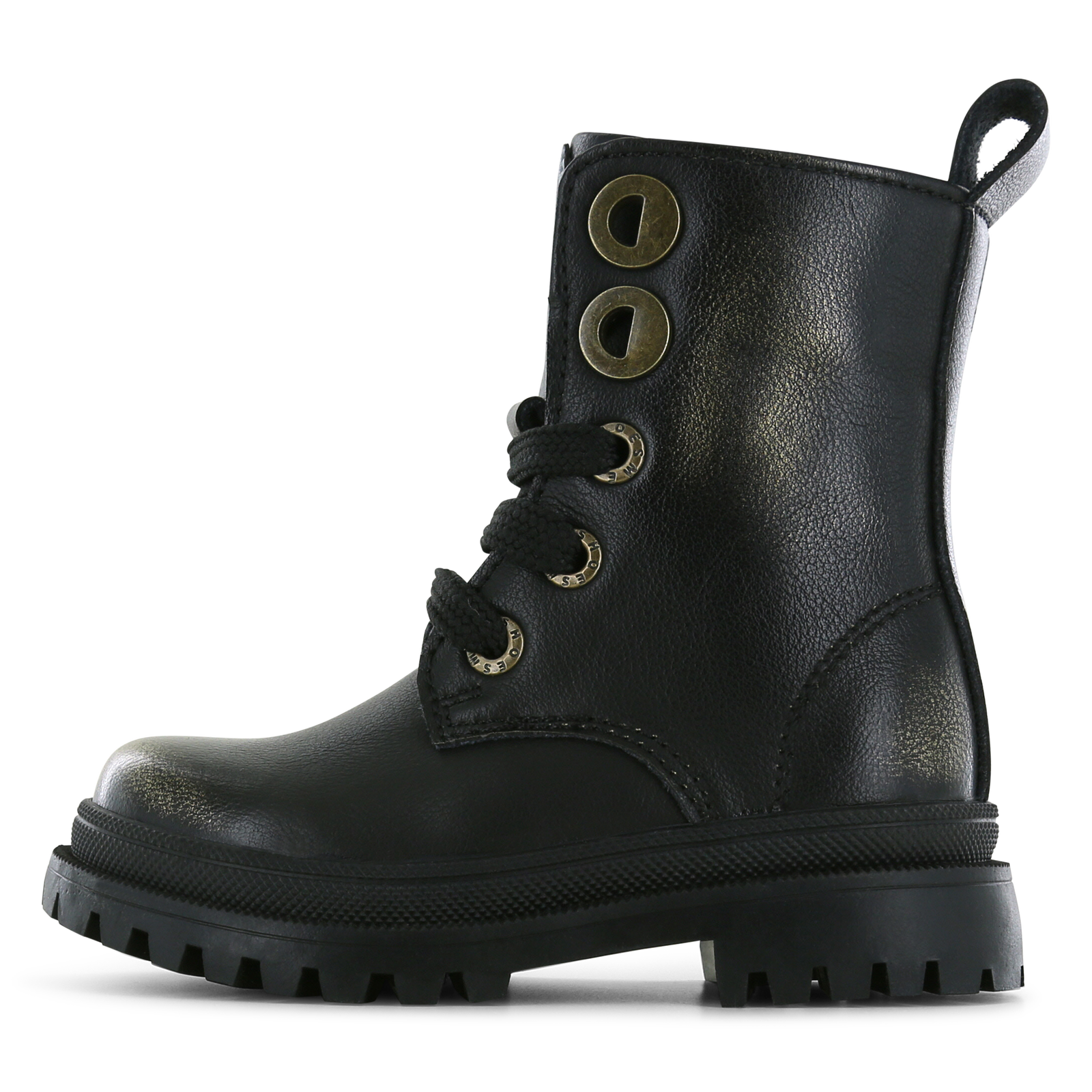 Shoesme zwart-gouden bikerboot Leer | Sale