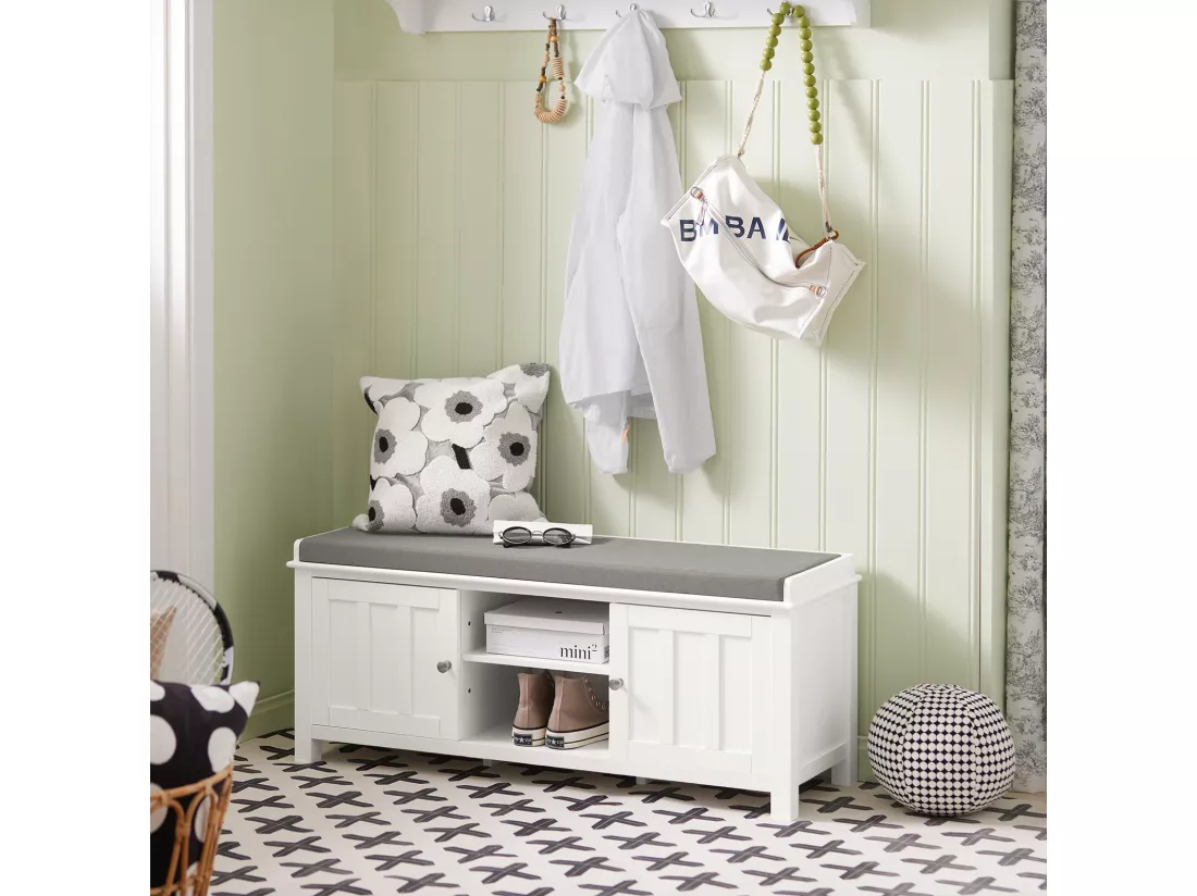 Banc de Rangement Commode à Bottes Chaussures, FSR35-W