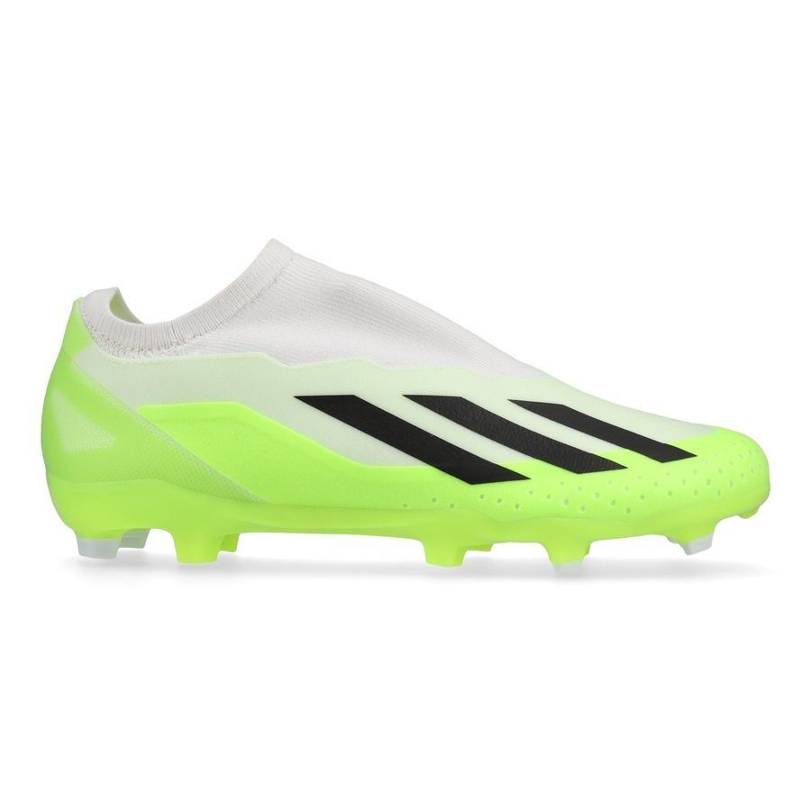 adidas X Crazyfast .3 Laceless FG Crazyrush - Blanc/Noir/Lucid Lemon