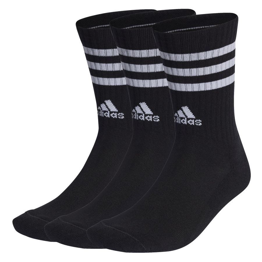 adidas Chaussettes Cushioned Sportswear Crew 3-Stripes Pack de 3 - Noir/Blanc