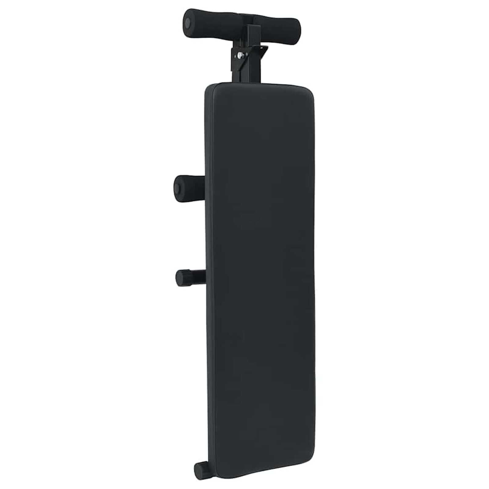 vidaXL Sit-Up Bank Zwart 124 x 33,5 x 55 cm