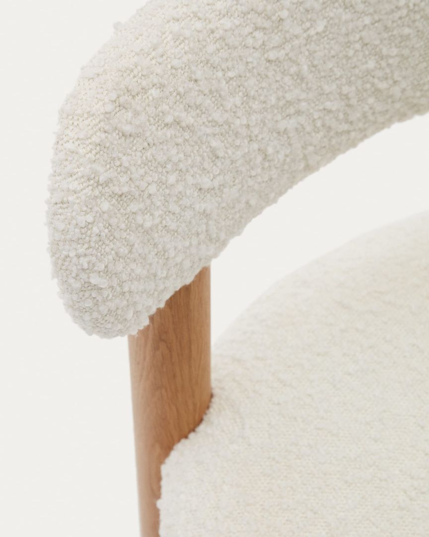 Kave Home Nebai Bouclé Eetkamerstoel
