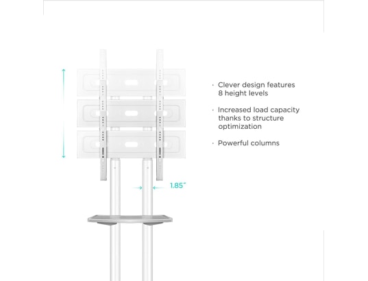 ONKRON - Pied de sol Support TV sur roulettes 32-65
