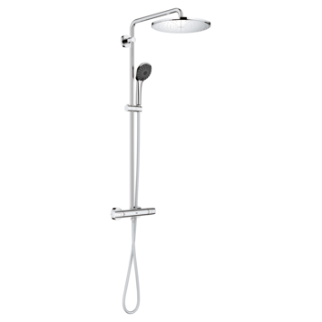 Grohe regendoucheset Quickfix Vitalio Joy XXL - hoofddouche 31 cm - met handdouche en thermostaatkraan 3 standen chroom - hartafstand kraan 15 cm