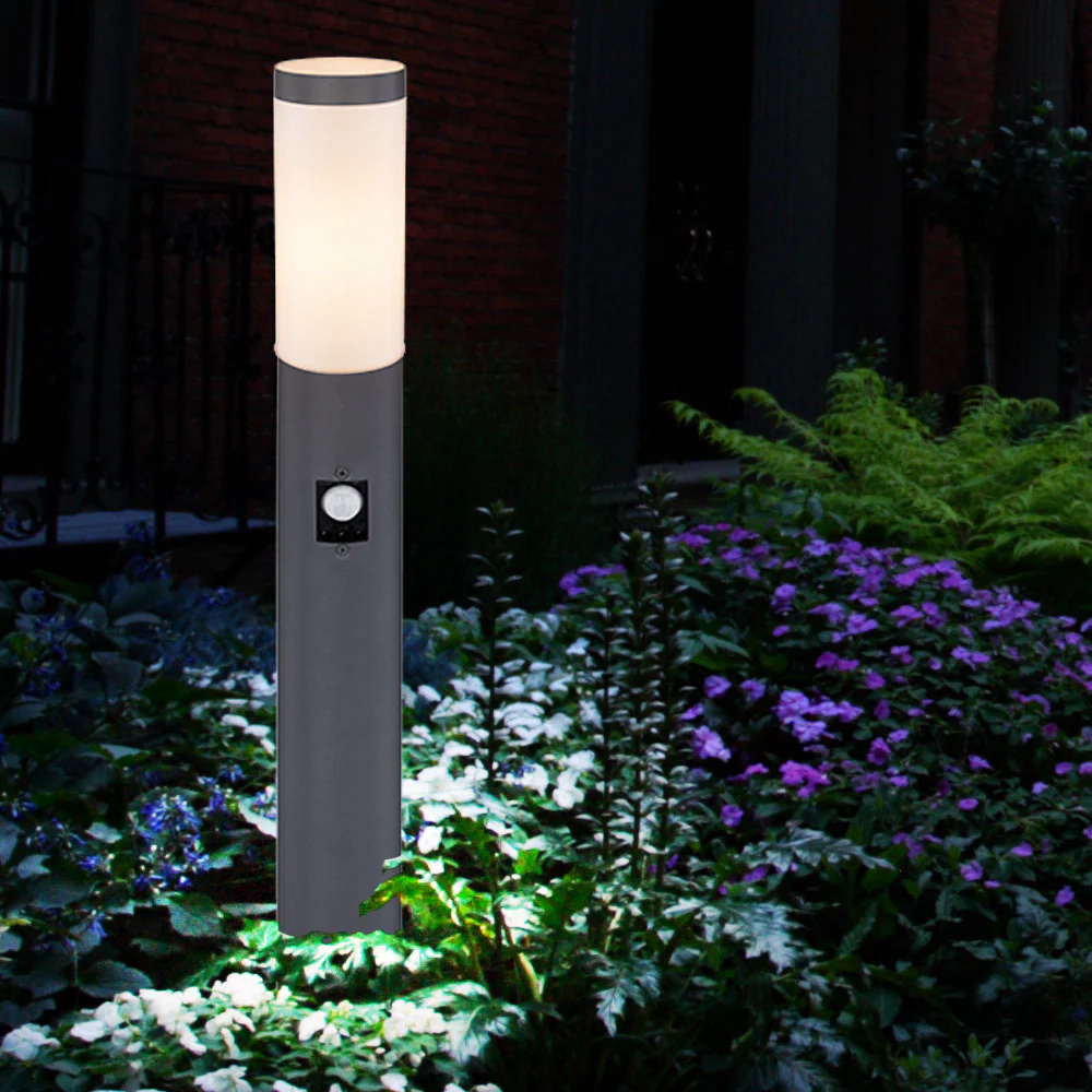 Stehlampe, Edelstahl, anthrazit, Sensor, H 110 cm, BOSTON