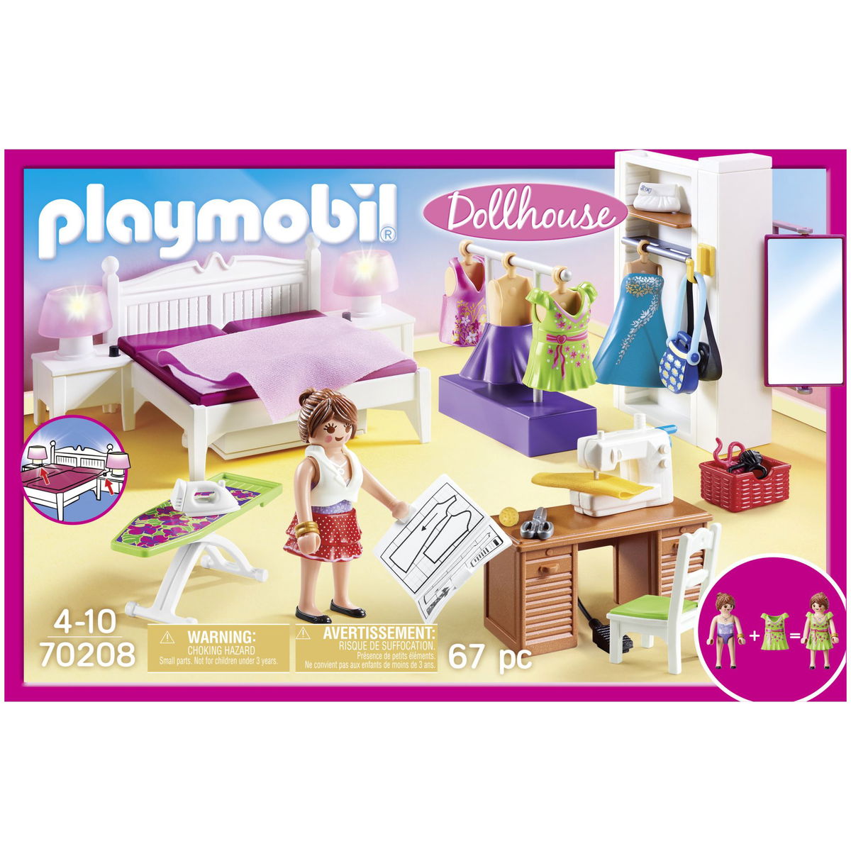PLAYMOBILPLAYMOBIL   Dollhouse 70208 Schlafzimmer mit Nähecke