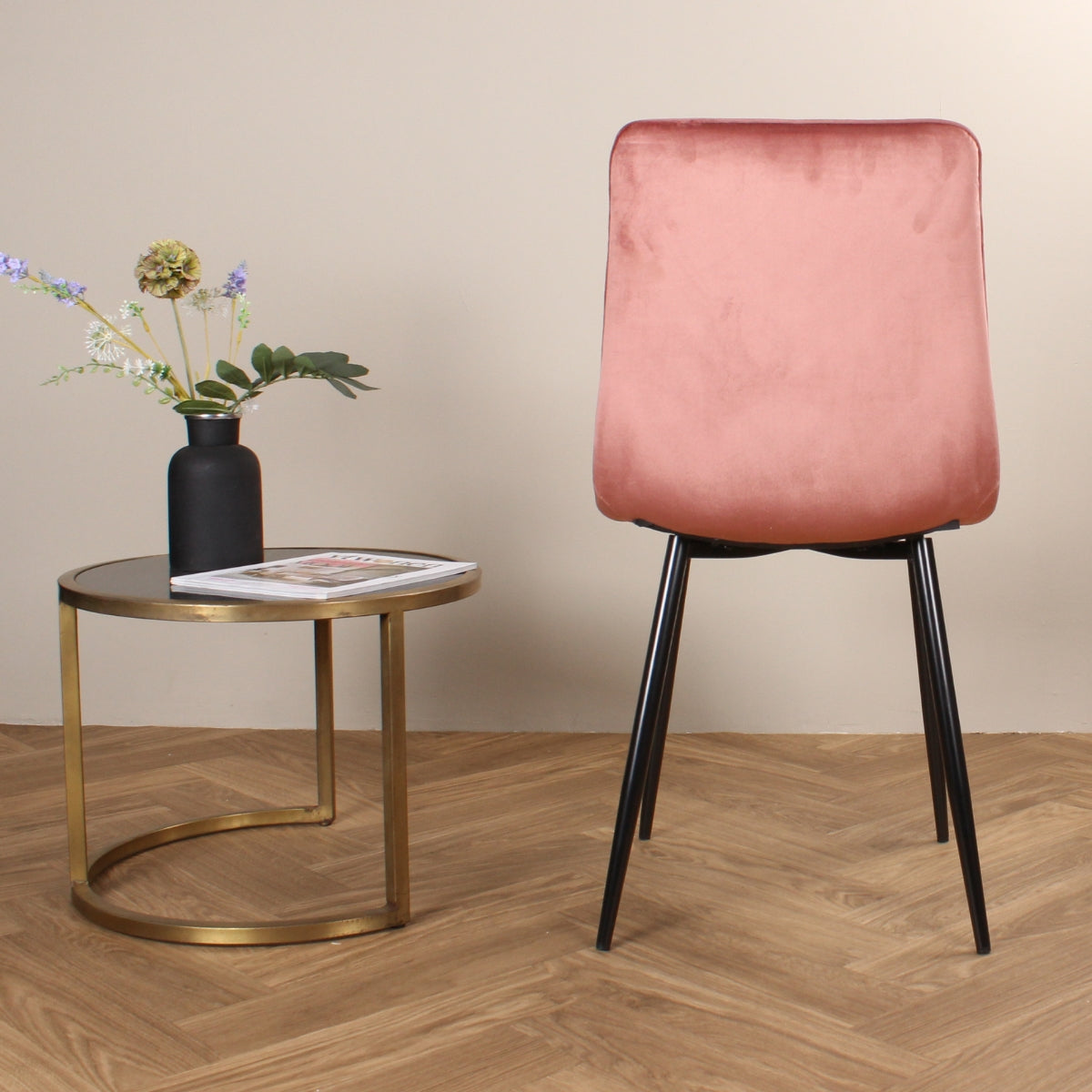 DS4U Gaby eetkamerstoel velvet roze