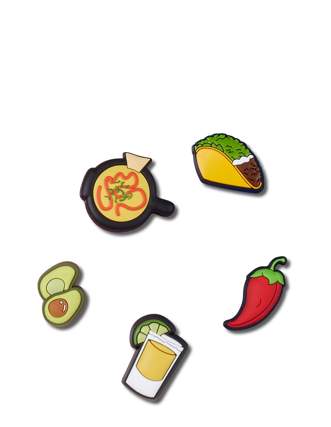 crocs jibbitz mexican food pack 5