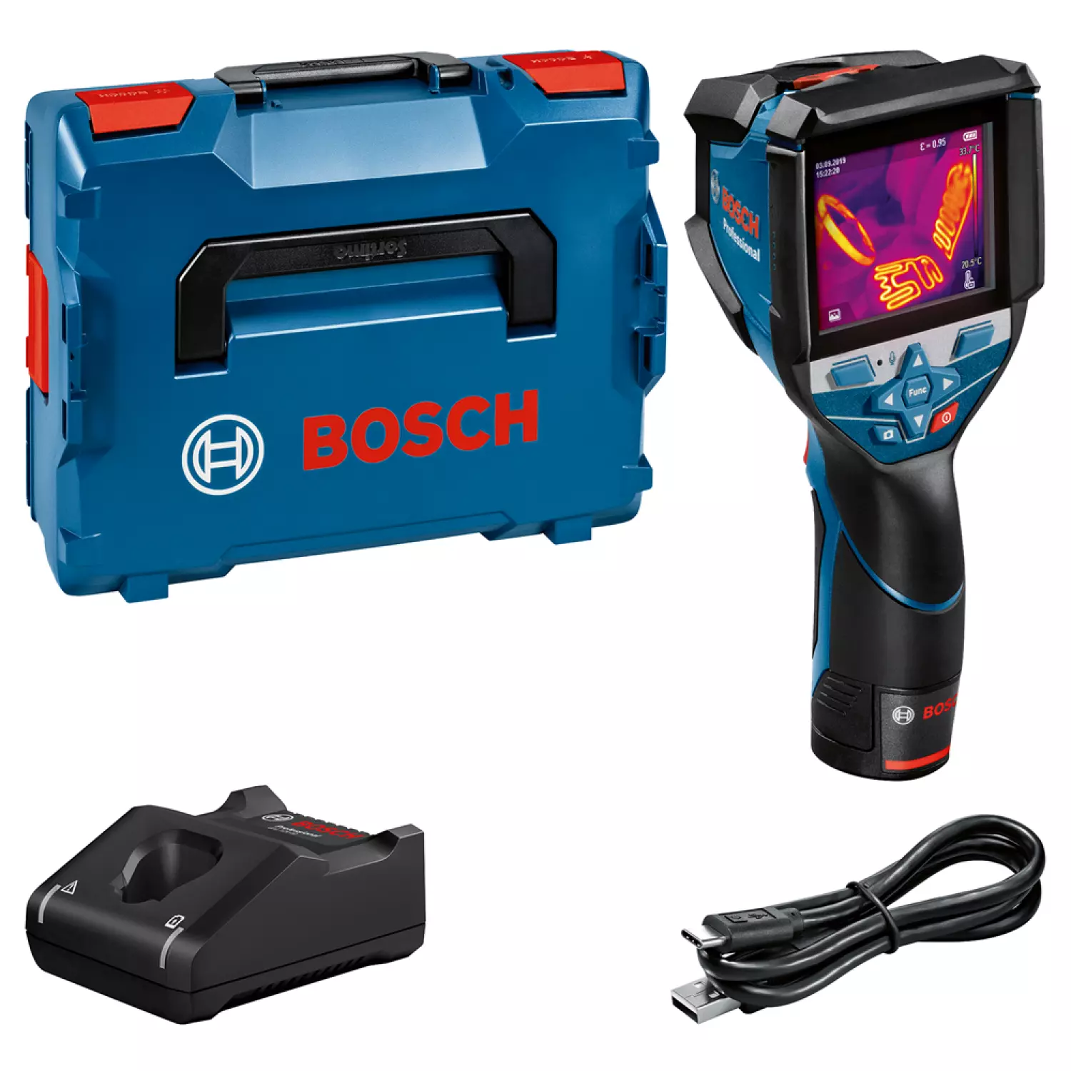 Bosch GTC 600 C 12V Li-Ion accu thermodetector set (1x 2,0Ah) in L-Boxx - 256x192px