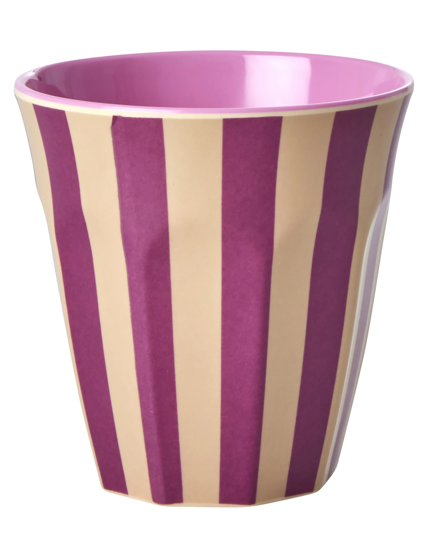 Melamin-Trinkbecher STRIPES - TWO TONE medium in purple