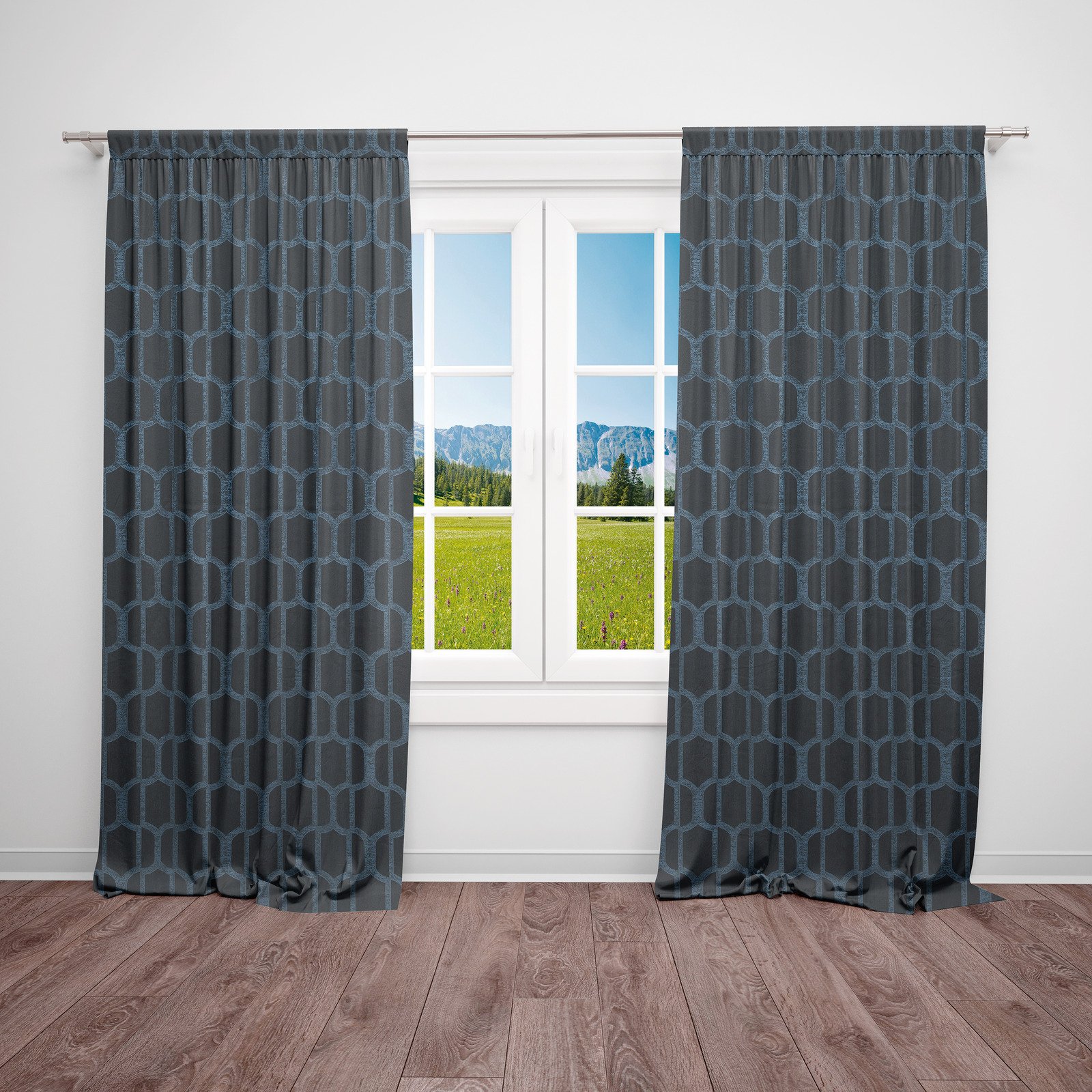Fertigvorhang Jacquard Wabe 135 x 250 cm