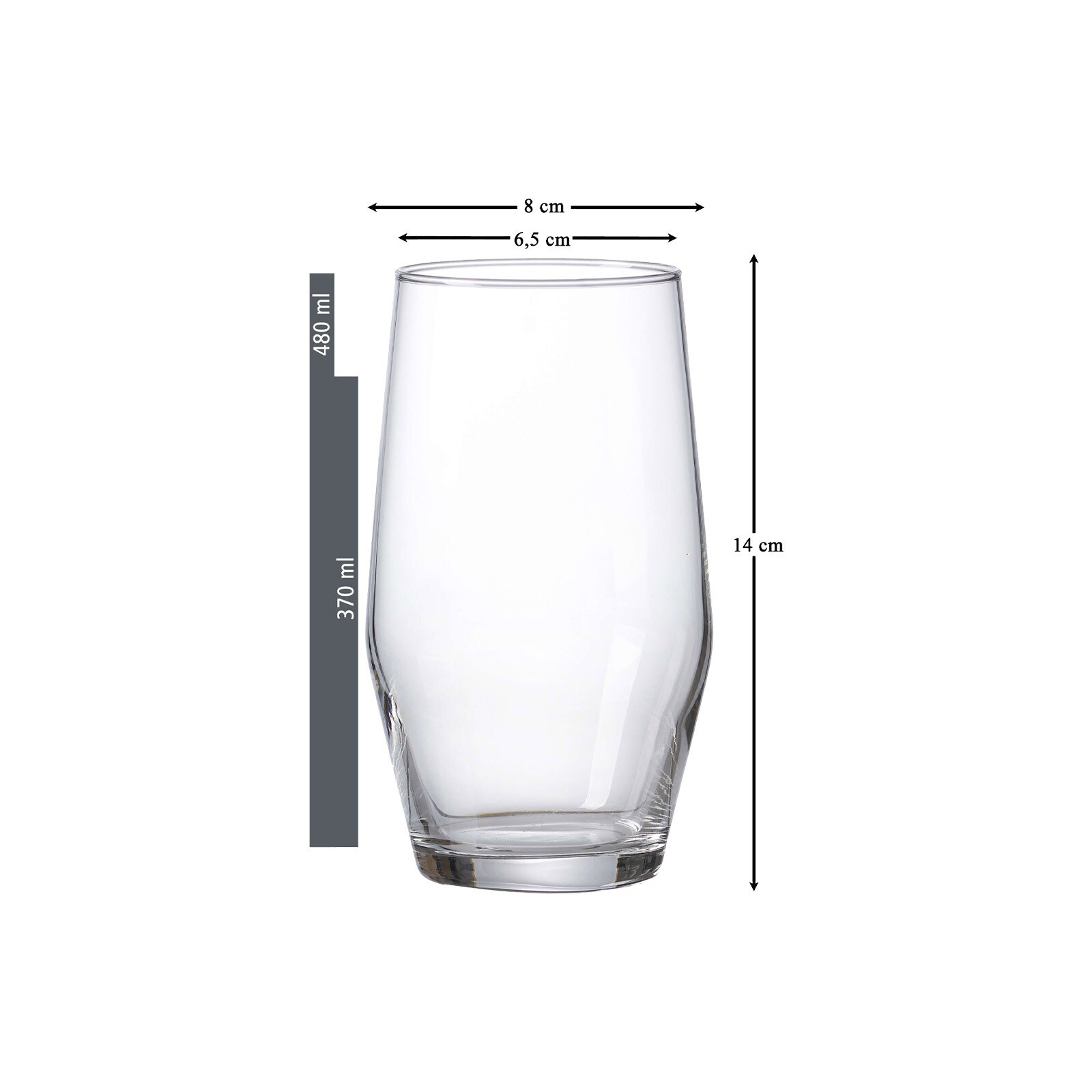 Ritzenhoff & Breker Longdrinkgläser Salsa 370 ml 6er Set