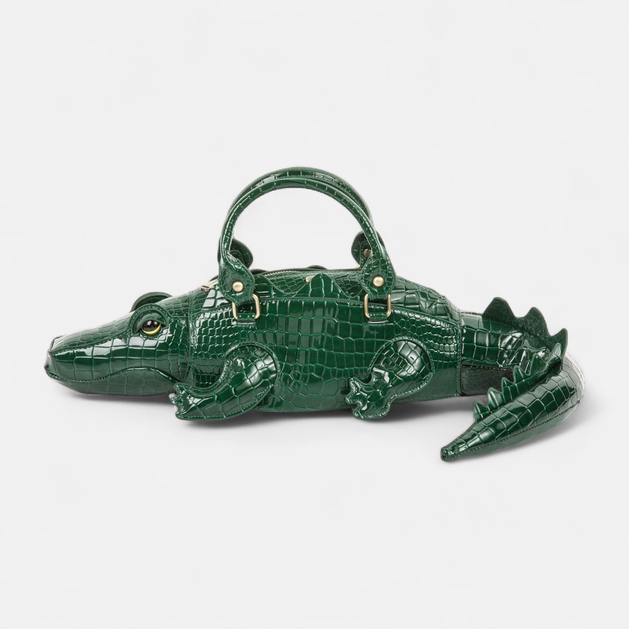 Sac à main crocodile vert