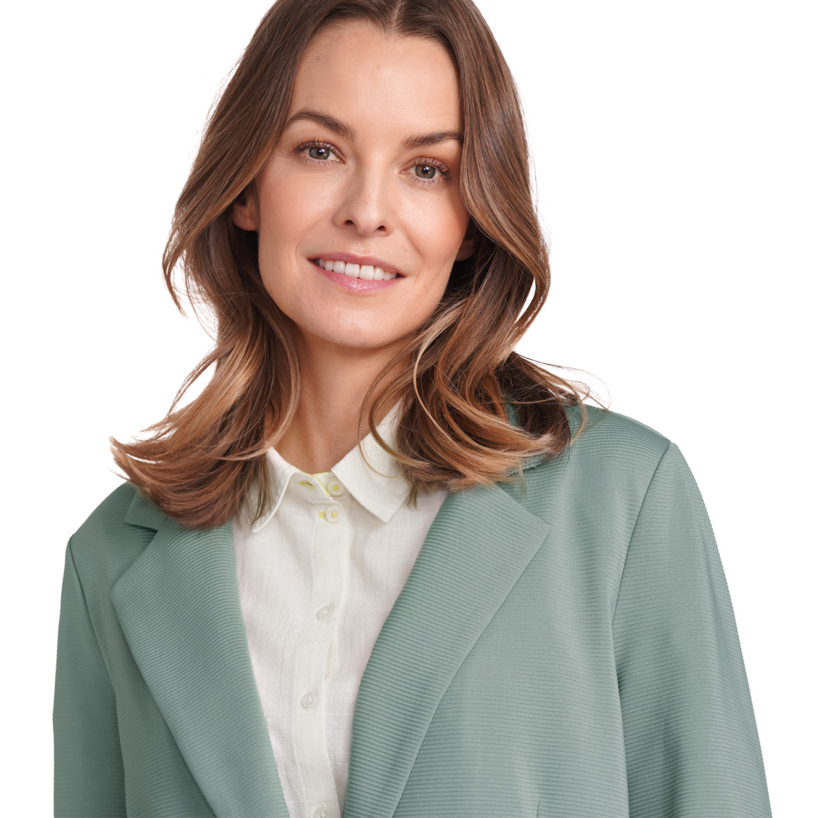 Gina Benotti Damen Blazer mit Rippstruktur hellgrün