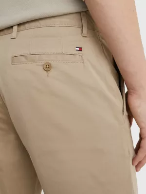 Calças chino de algodão elástico