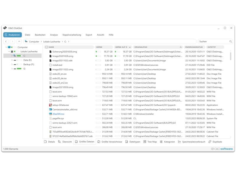 O&O Software DiskStat 4 ESD, Vollversion Speicherplatz optimieren und besser mit Windows arbeiten