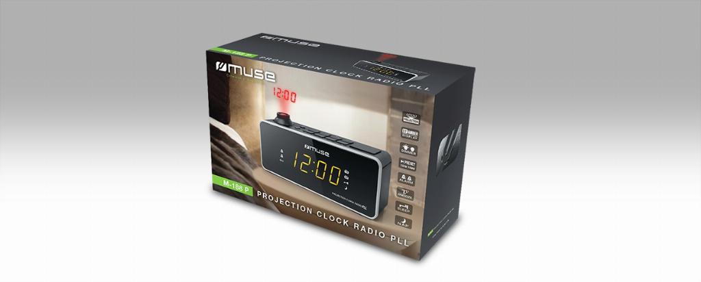 Muse M-188P Wekker radio met projectie