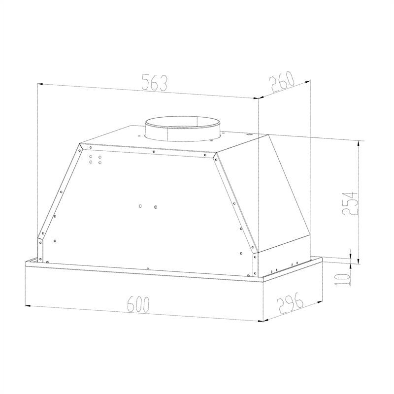 Down Under Dunstabzugshaube Einbau 60cm Abluft: 590 m³/h LED Edelstahl
