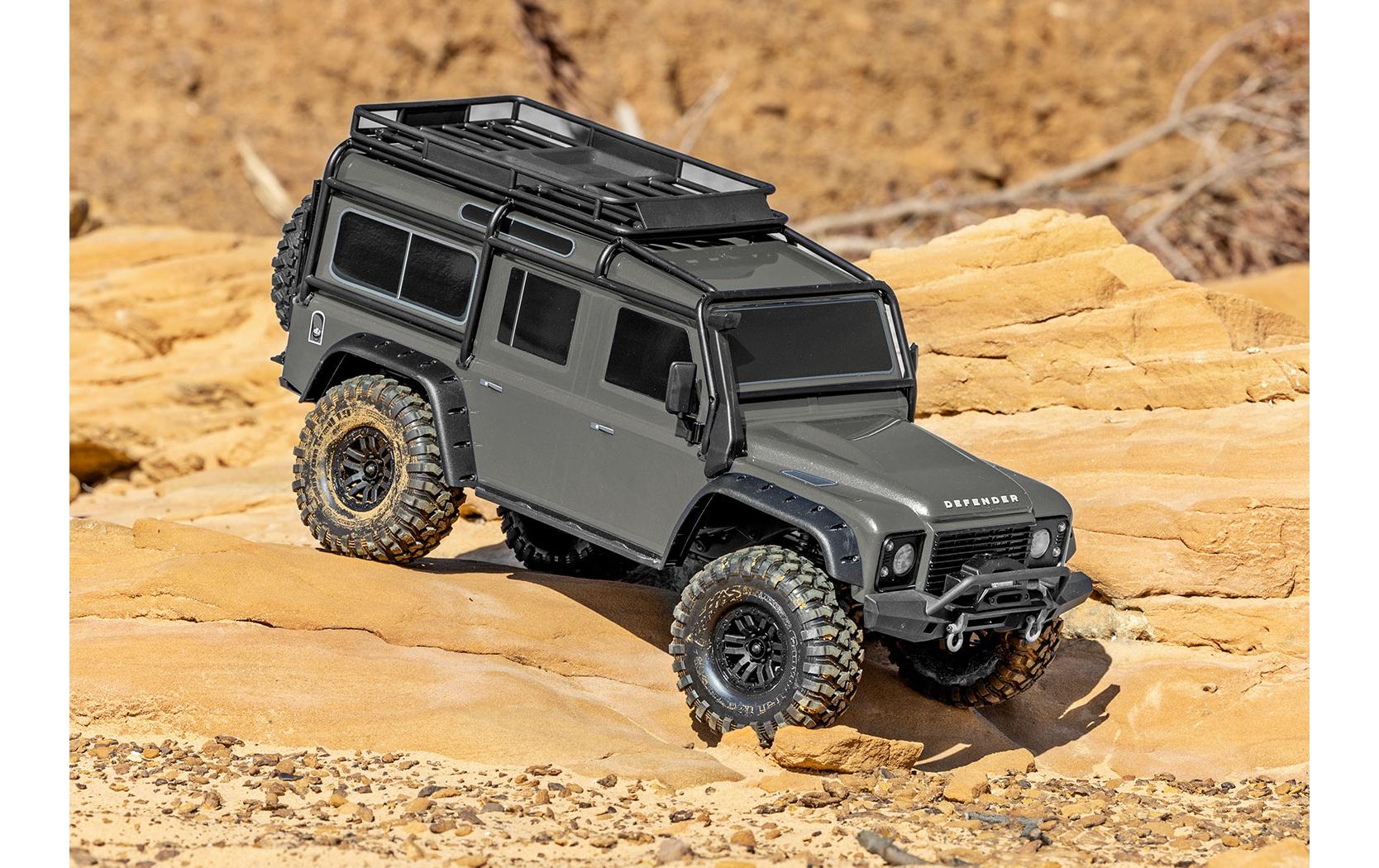 Scale Crawler Land Rover Defender D110, Silber ARTR, 1:10<br>Off-Road Model im Massstab 1:10