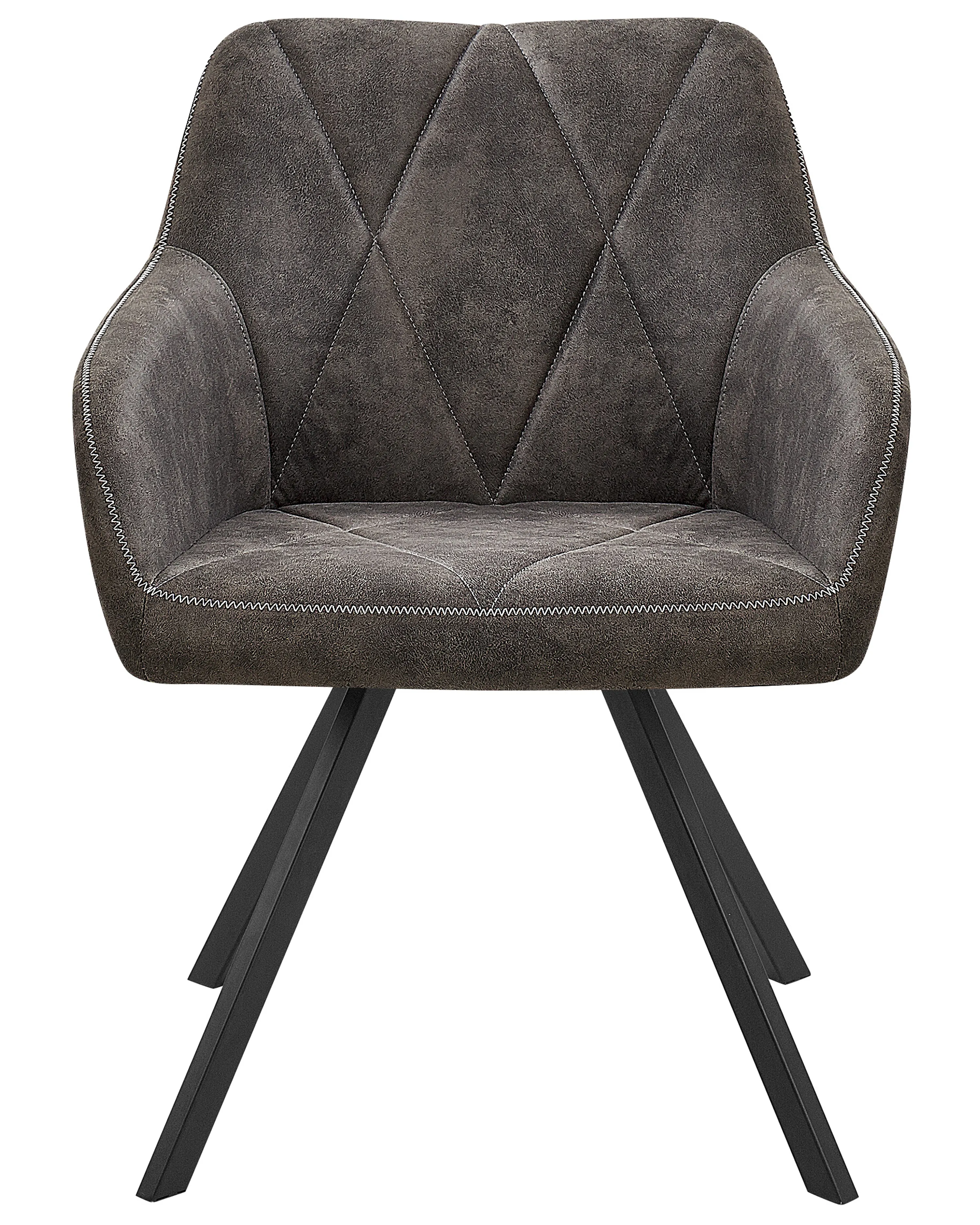 Set van 2 eetkamerstoelen MONEE Donkergrijs
