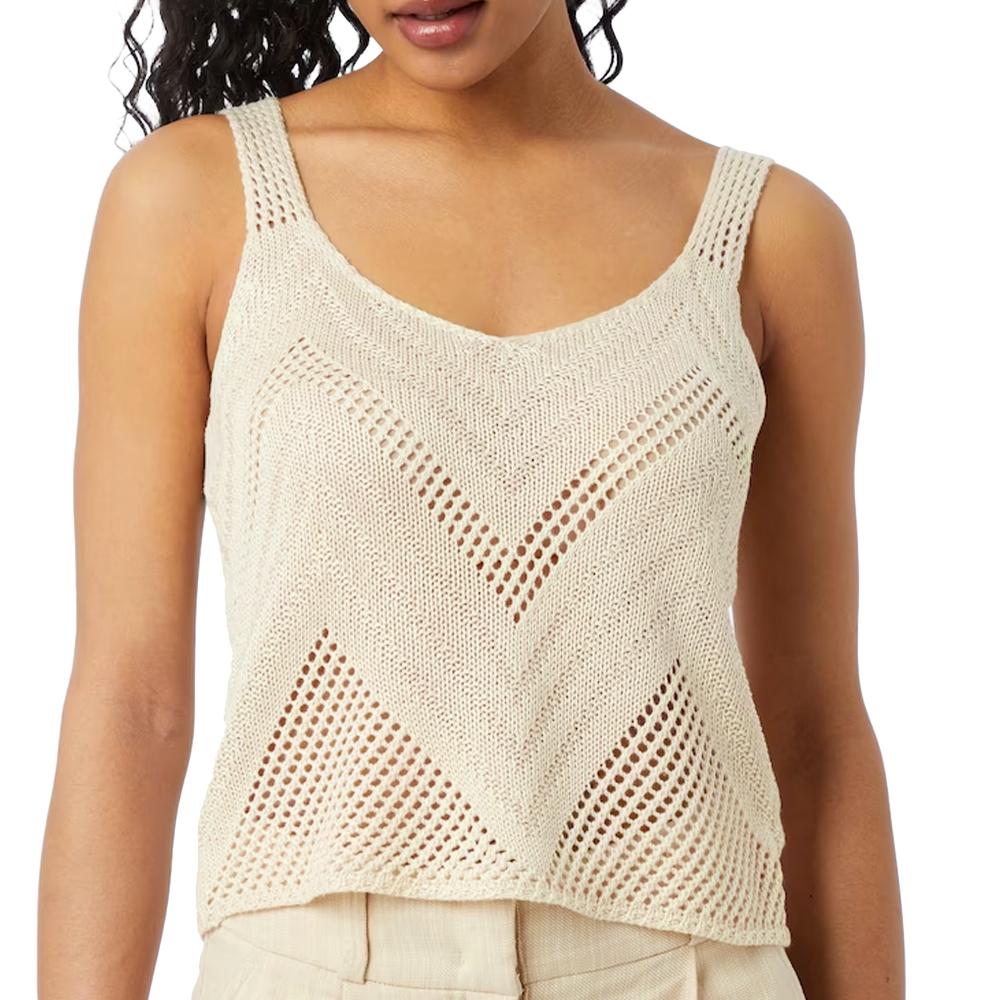 JDY Débardeur Maille Beige Femme JDY Sun