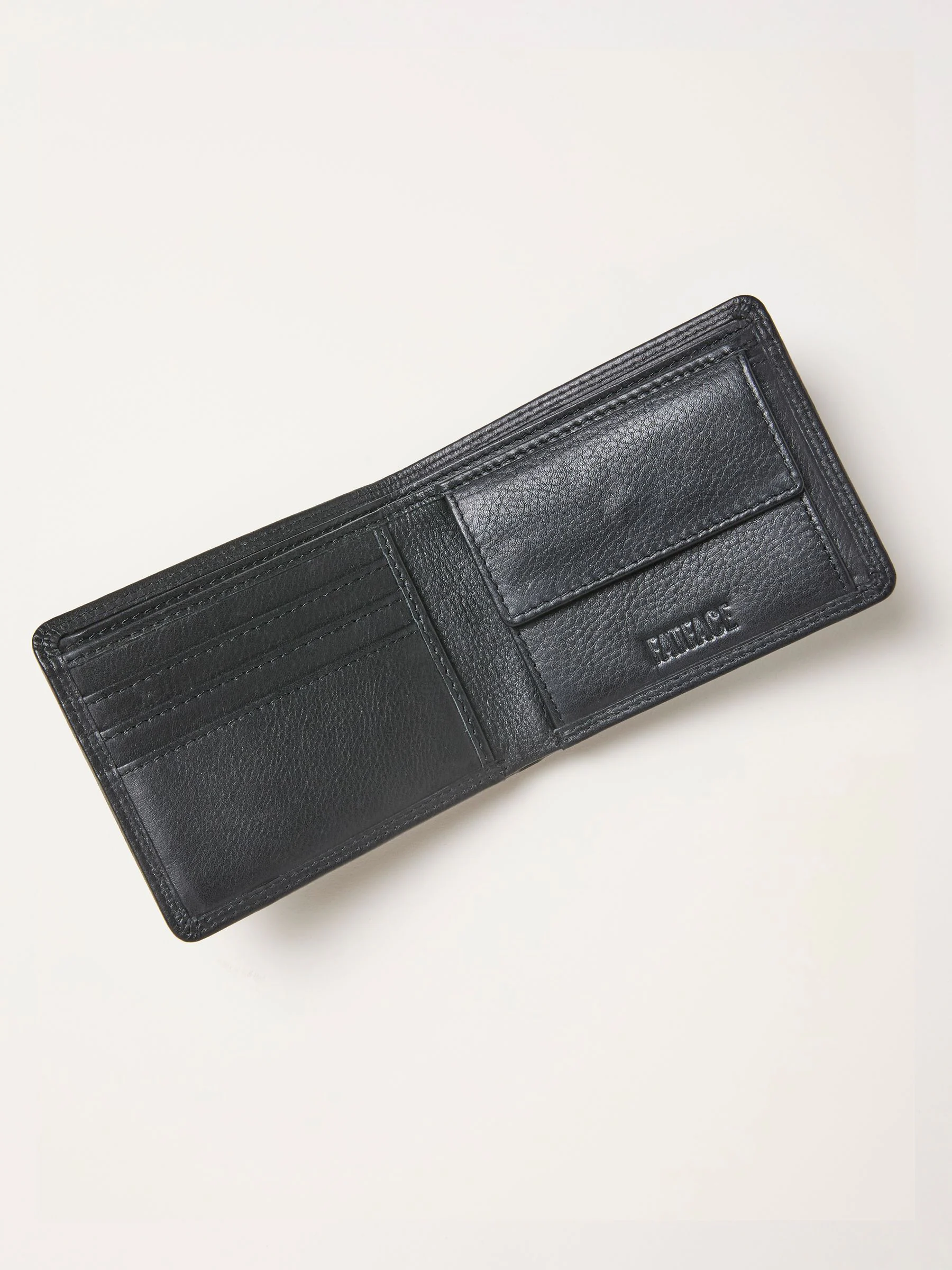 FatFace Twin Stitch Leather Wallet
