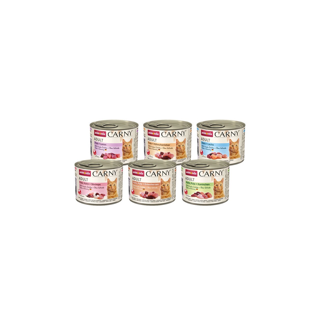 animonda Carny Nassfutter Katze Adult, Mixpaket 6x200 g