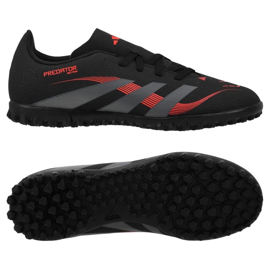 adidas Predator Club TF Stealth Victory - Noir/Gris/Lucid Red Enfant