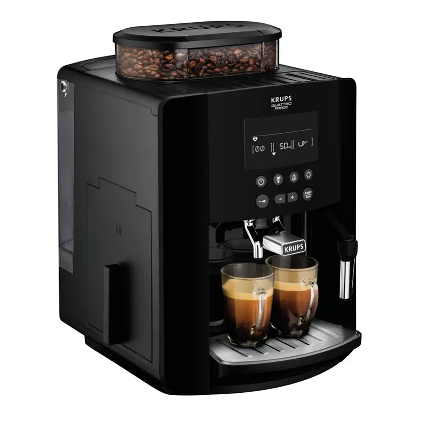 Set: Kaffeevollautomat Arabica Display Black und Cappuccino Milch Zubehör