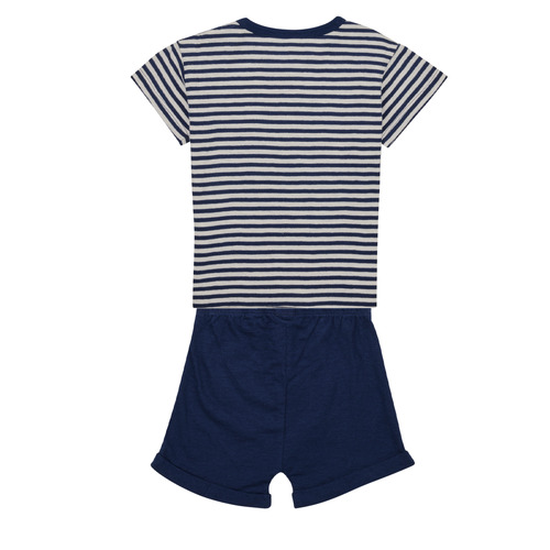 Petit Bateau - FEUILLAGE - Marine / Blanc