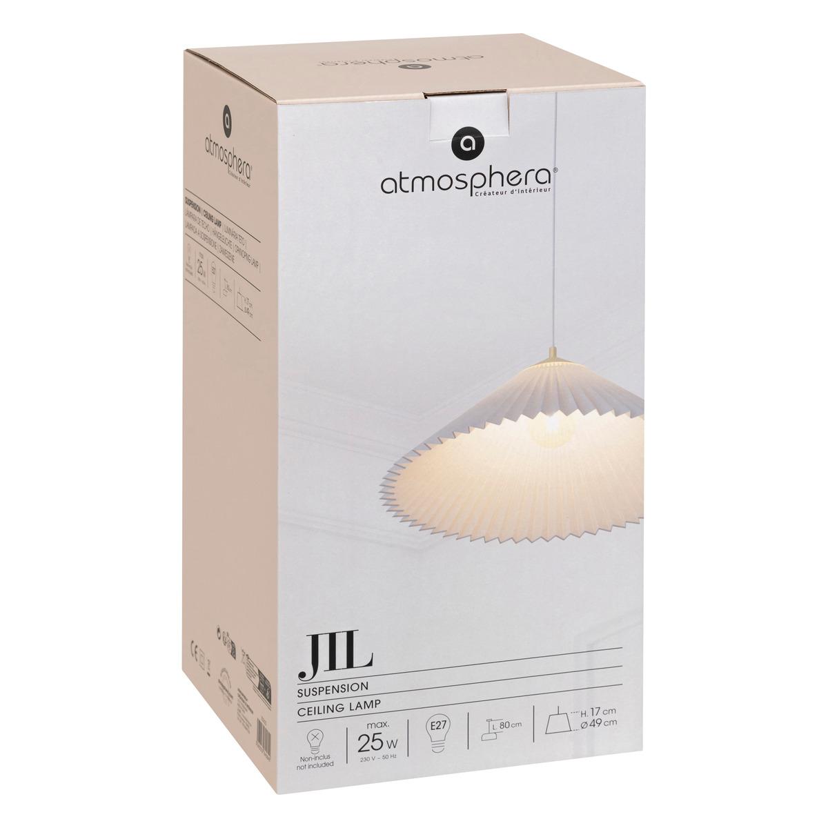 SUSPENSION JIL PLASTIQUE BLANC D.49CM
