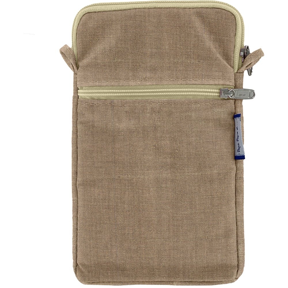 Pochette Téléphone Matelassée Lin Cuivré