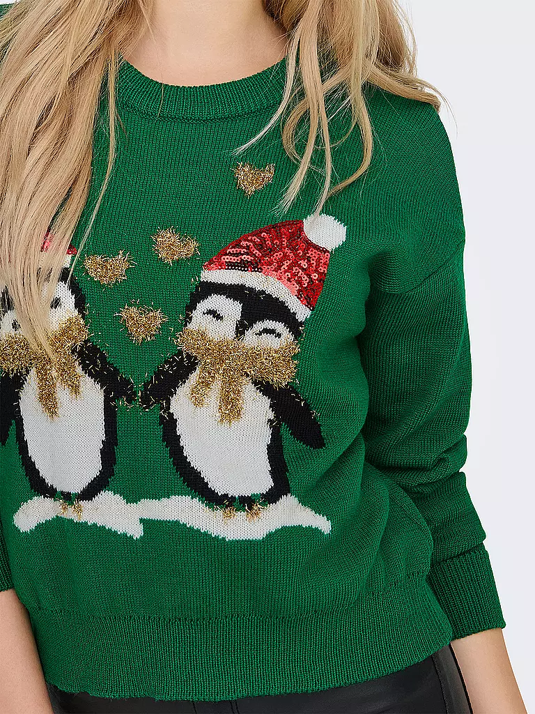 ONLY Pullover  ONLXMAS grün